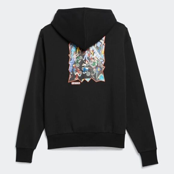 Adidas Mettz Mobbing Hoodie Skateboarding Artist Men's S Black HM9358 Painting - Picture 3 of 17